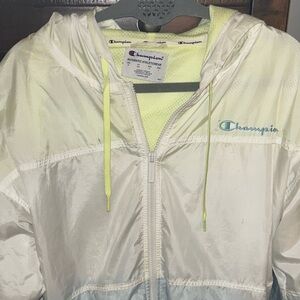 Champion White, Blur and Yellow windbreaker Jacket